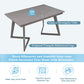 5-Piece Dining Set, Wood Rectangular Table with 4 Linen Chairs, Gray SH000133AAE FredCo