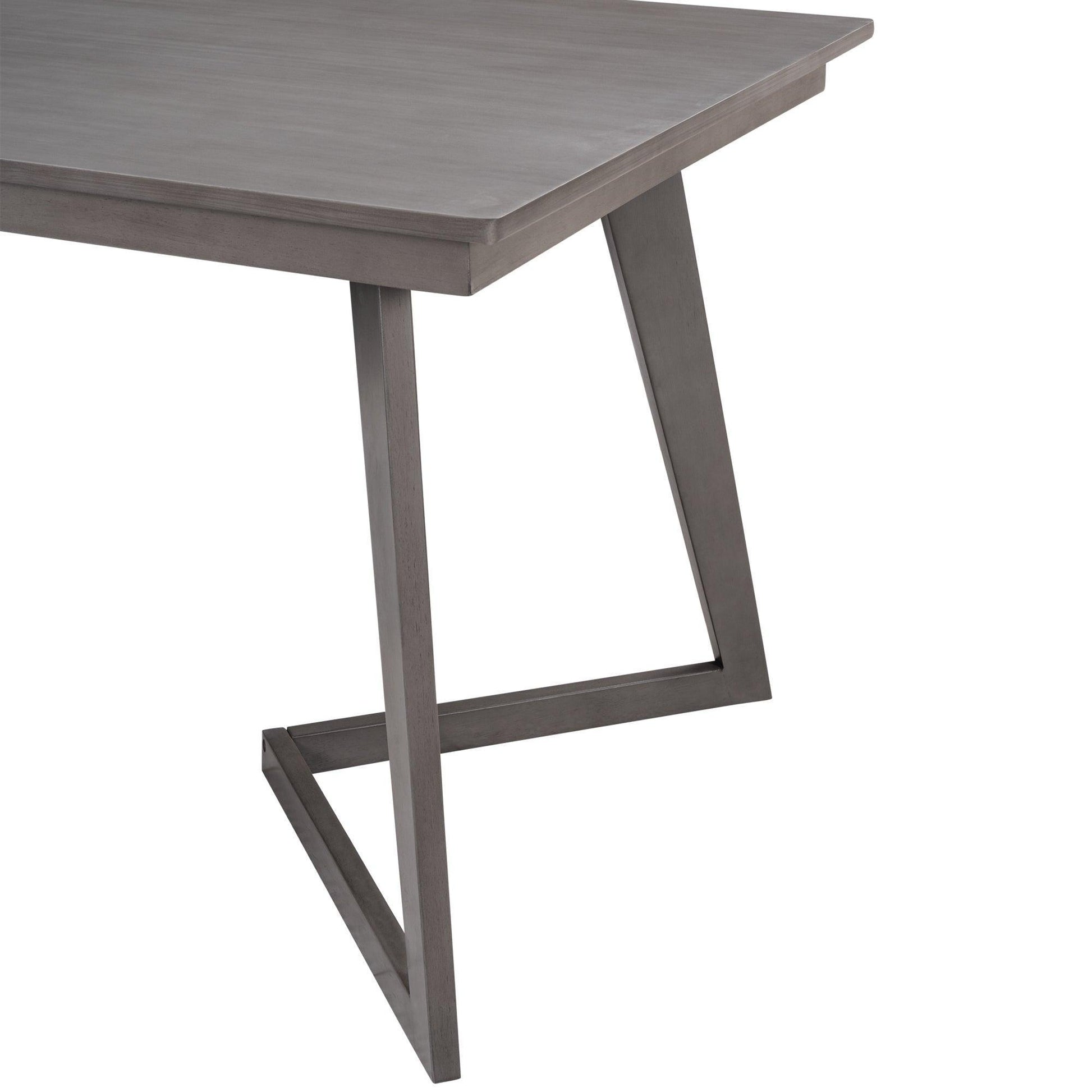 5-Piece Dining Set, Wood Rectangular Table with 4 Linen Chairs, Gray SH000133AAE FredCo