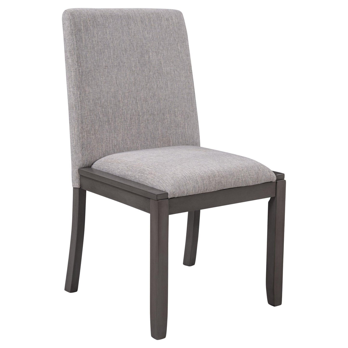 5-Piece Dining Set, Wood Rectangular Table with 4 Linen Chairs, Gray SH000133AAE FredCo