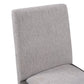 5-Piece Dining Set, Wood Rectangular Table with 4 Linen Chairs, Gray SH000133AAE FredCo