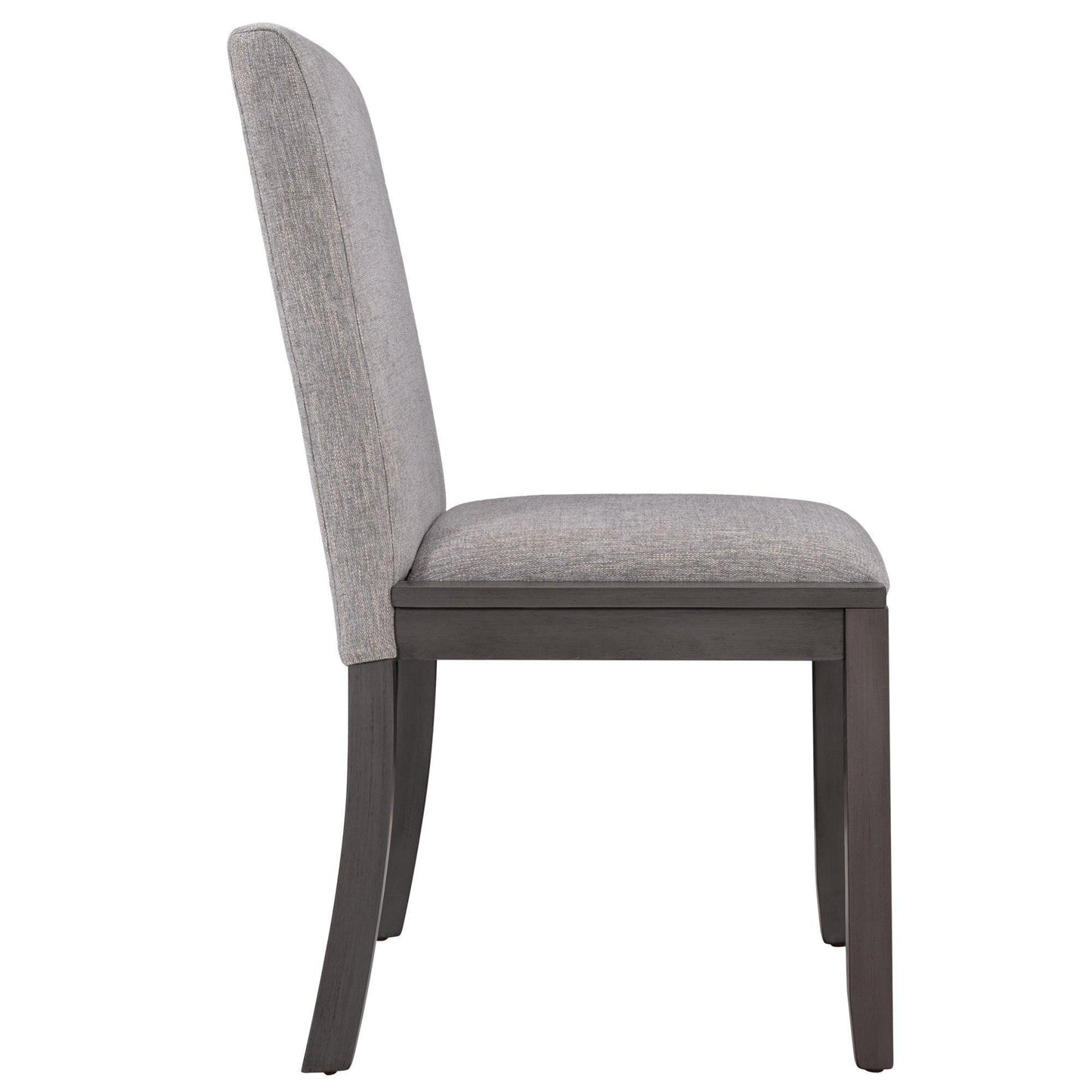 5-Piece Dining Set, Wood Rectangular Table with 4 Linen Chairs, Gray SH000133AAE FredCo