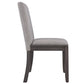 5-Piece Dining Set, Wood Rectangular Table with 4 Linen Chairs, Gray SH000133AAE FredCo