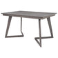5-Piece Dining Set, Wood Rectangular Table with 4 Linen Chairs, Gray SH000133AAE FredCo