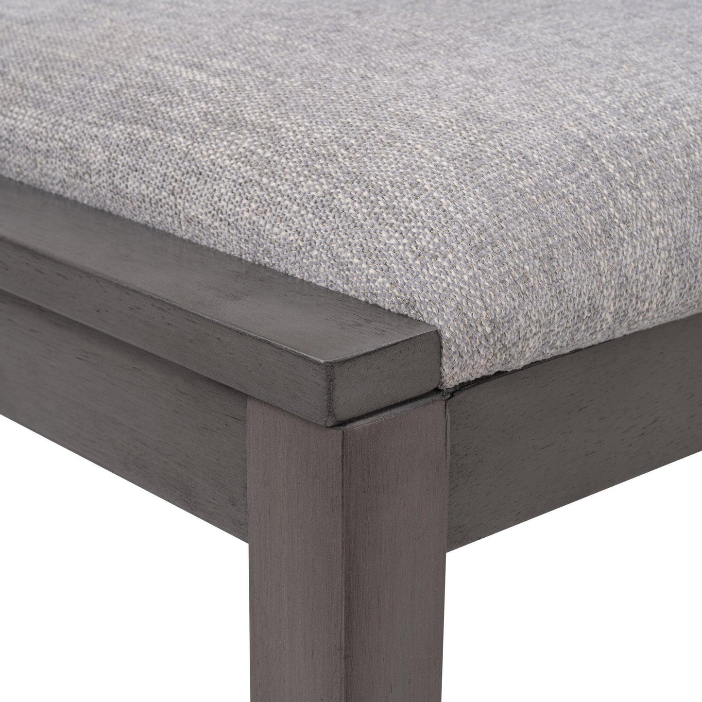 5-Piece Dining Set, Wood Rectangular Table with 4 Linen Chairs, Gray SH000133AAE FredCo