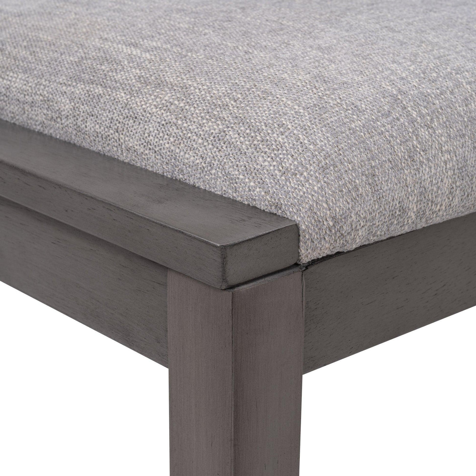 5-Piece Dining Set, Wood Rectangular Table with 4 Linen Chairs, Gray SH000133AAE FredCo