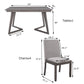 5-Piece Dining Set, Wood Rectangular Table with 4 Linen Chairs, Gray SH000133AAE FredCo