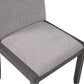 5-Piece Dining Set, Wood Rectangular Table with 4 Linen Chairs, Gray SH000133AAE FredCo