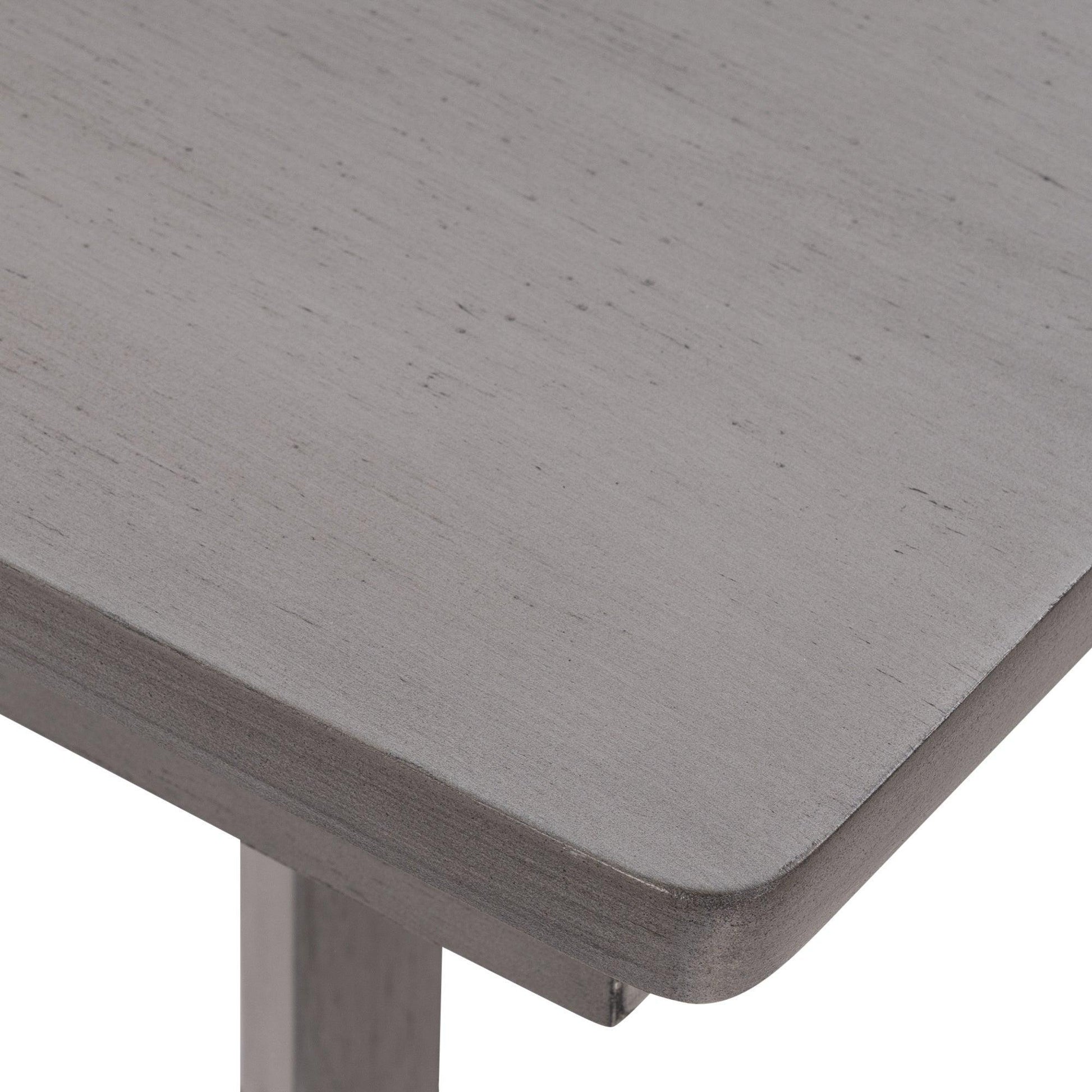 5-Piece Dining Set, Wood Rectangular Table with 4 Linen Chairs, Gray SH000133AAE FredCo
