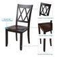 5-Piece Dining Table Set Home Kitchen Table and Chairs Wood Dining Set (Black+Cherry) SH000088AAB FredCo