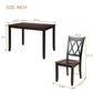 5-Piece Dining Table Set Home Kitchen Table and Chairs Wood Dining Set (Black+Cherry) SH000088AAB FredCo