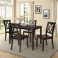 5-Piece Dining Table Set Home Kitchen Table and Chairs Wood Dining Set (Black+Cherry) SH000088AAB FredCo