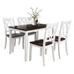 5-Piece Dining Table Set Home Kitchen Table and Chairs Wood Dining Set (White+Cherry) SH000088AAK FredCo