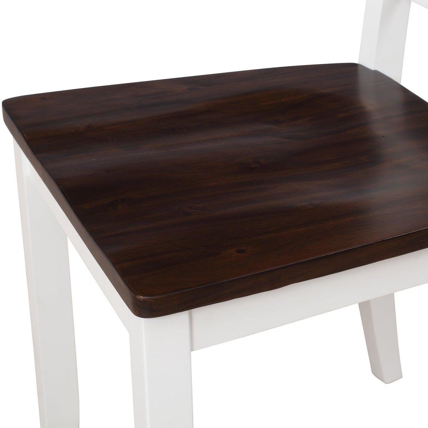 5-Piece Dining Table Set Home Kitchen Table and Chairs Wood Dining Set (White+Cherry) SH000088AAK FredCo