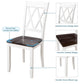 5-Piece Dining Table Set Home Kitchen Table and Chairs Wood Dining Set (White+Cherry) SH000088AAK FredCo