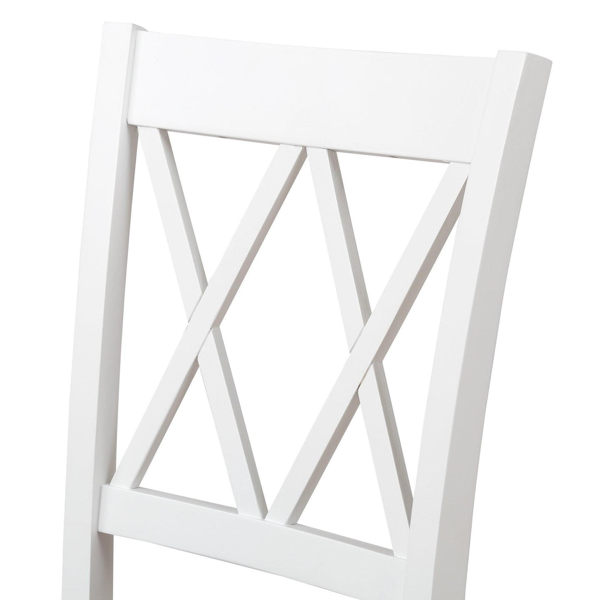 5-Piece Dining Table Set Home Kitchen Table and Chairs Wood Dining Set (White+Cherry) SH000088AAK FredCo