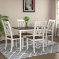 5-Piece Dining Table Set Home Kitchen Table and Chairs Wood Dining Set (White+Cherry) SH000088AAK FredCo