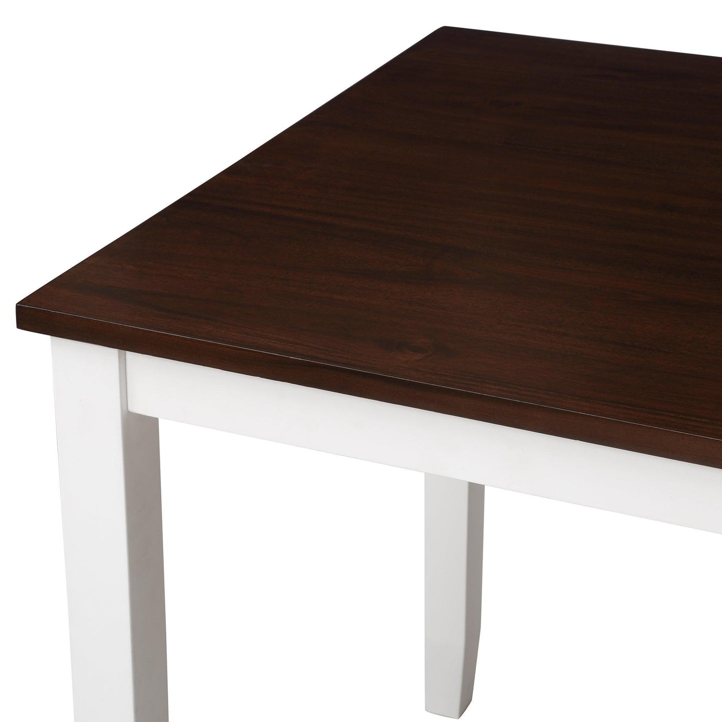 5-Piece Dining Table Set Home Kitchen Table and Chairs Wood Dining Set (White+Cherry) SH000088AAK FredCo