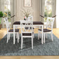 5-Piece Dining Table Set Home Kitchen Table and Chairs Wood Dining Set (White+Cherry) SH000088AAK FredCo
