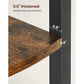 5 Tier Corner Shelf, 63 Inch Tall, Brown FredCo