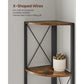 5 Tier Corner Shelf, 63 Inch Tall, Brown FredCo