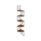 5-Tier Corner Shelf, Brown/Black FredCo