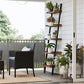 5-Tier Ladder Shelf Rustic Brown FredCo