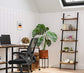 5-Tier Ladder Shelf Rustic Brown FredCo