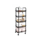 5-Tier Metal Storage Cart Black FredCo