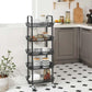 5-Tier Metal Storage Cart Black FredCo