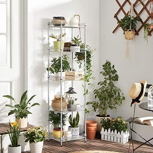 5-Tier Metal Storage Shelf White FredCo
