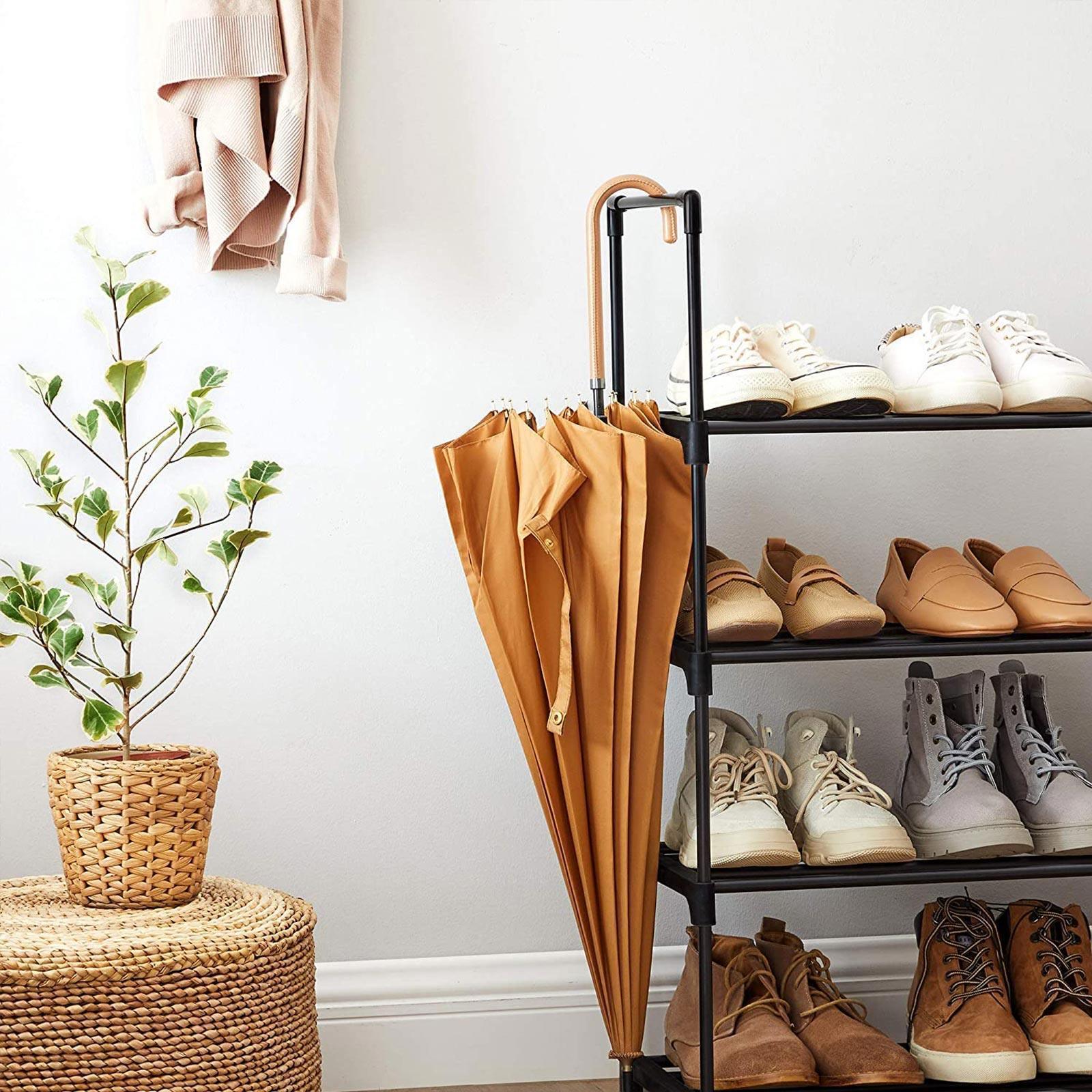 5-Tier Shoe Rack Black FredCo