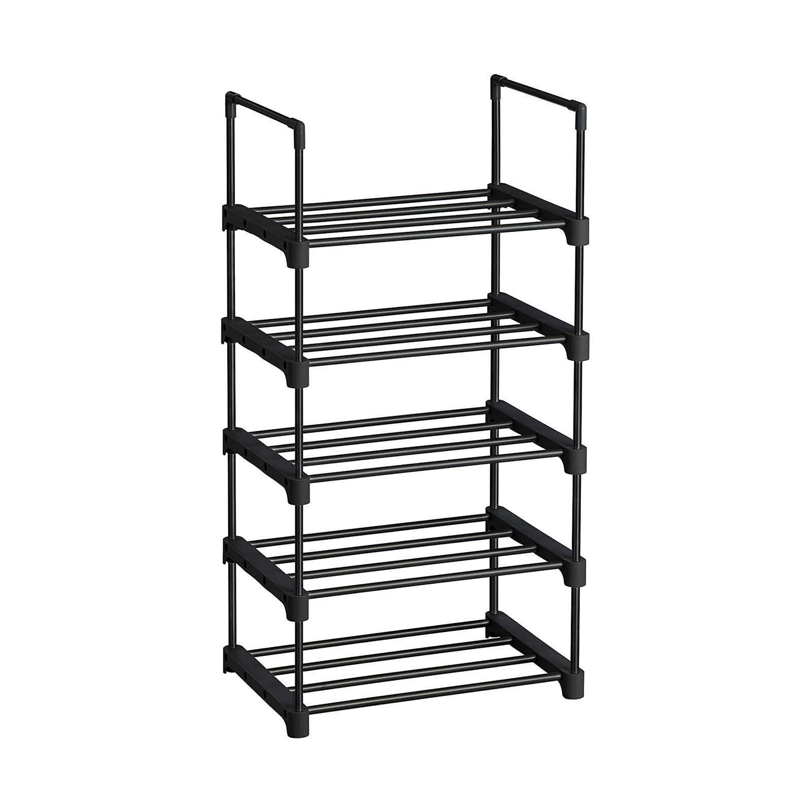 5-Tier Shoe Rack Black FredCo