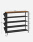 5-Tier Shoe Rack with 4 Fabric Shelves Coats FredCo