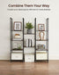 5-Tier Storage Rack, Rustic Brown and Black FredCo