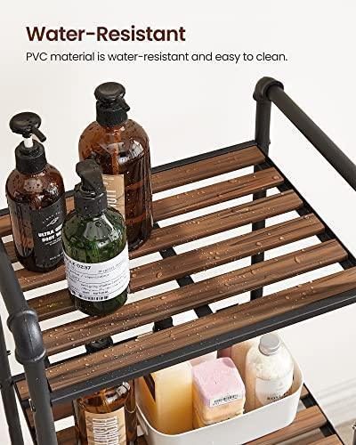 5-Tier Storage Rack, Rustic Brown and Black FredCo