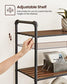 5-Tier Storage Shelf, 24” Rustic Brown and Black FredCo
