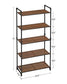 5-Tier Storage Shelf, 24” Rustic Brown and Black FredCo