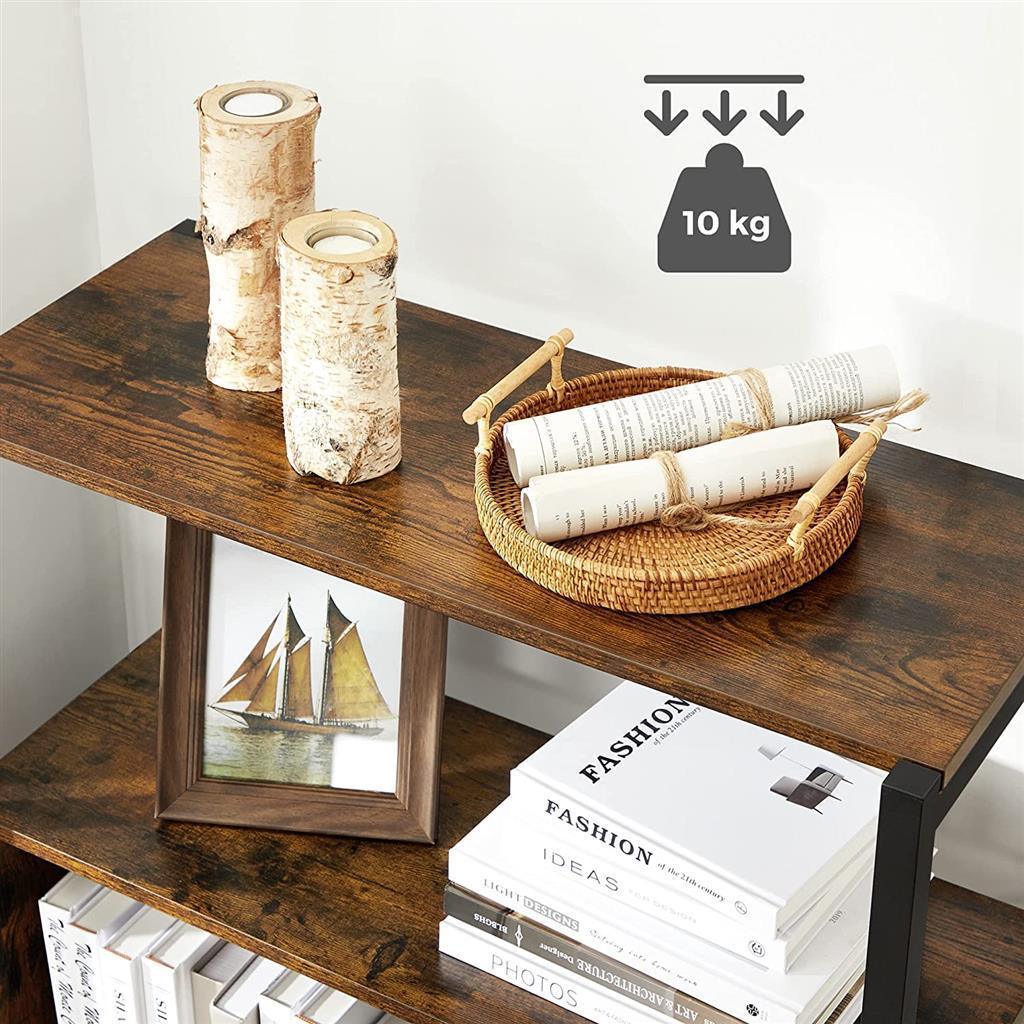 5-Tier Storage Shelf Rustic Brown FredCo