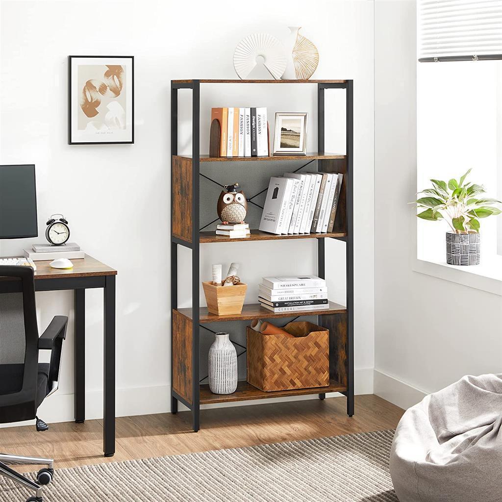 5-Tier Storage Shelf Rustic Brown FredCo