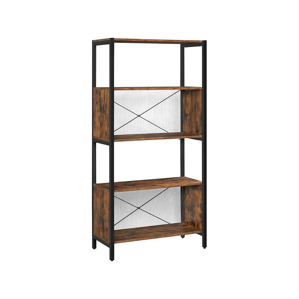 5-Tier Storage Shelf Rustic Brown FredCo