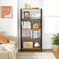 5-Tier Storage Shelf Rustic Brown FredCo