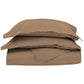 500-Thread Count 100% Cotton Solid Duvet Cover and Pillow Sham Set FredCo
