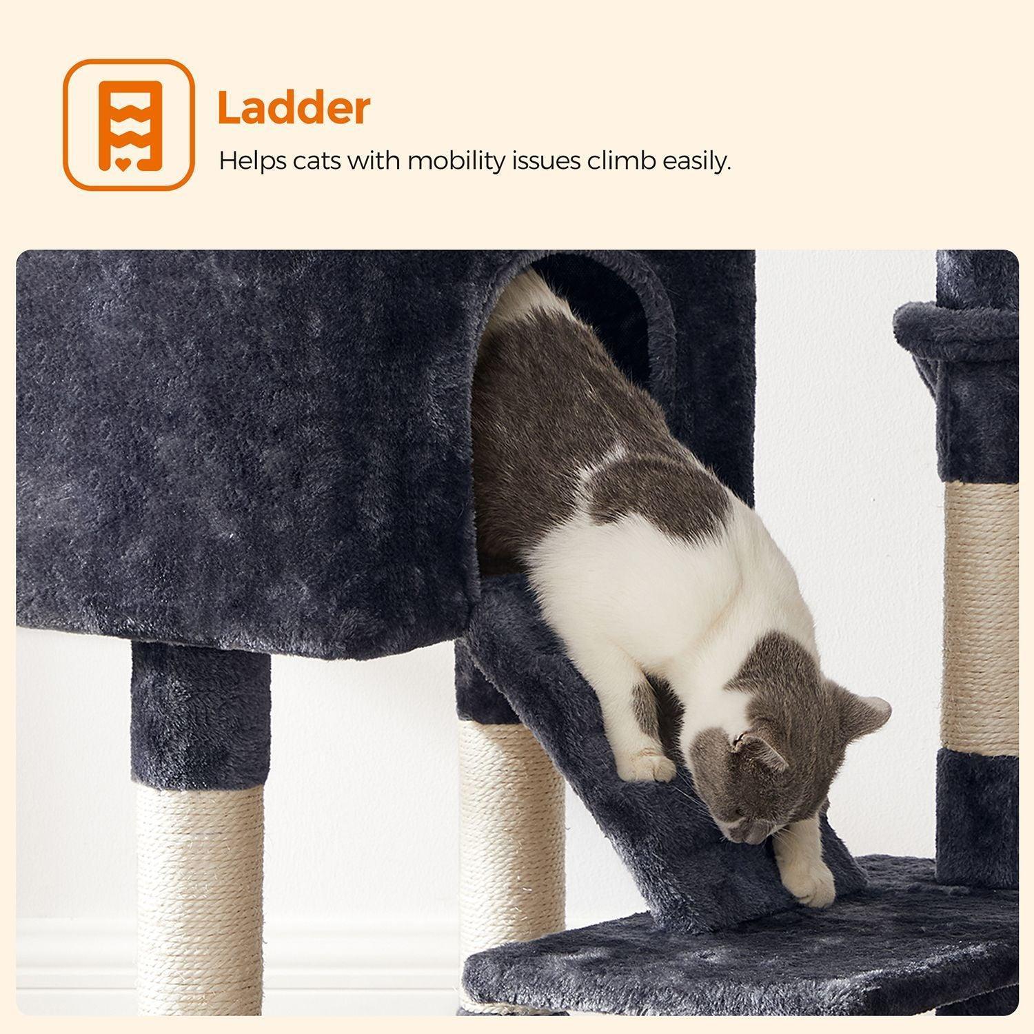 55.9-Inch Large Cat Tower with Bed FredCo