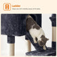 55.9-Inch Large Cat Tower with Bed FredCo