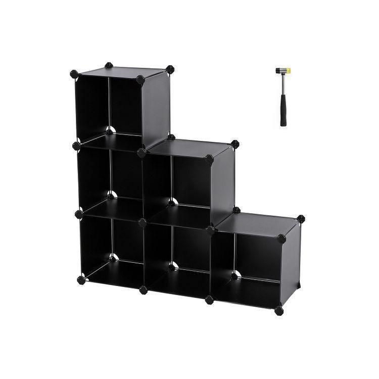 6 Cubes Storage Organizer Black FredCo