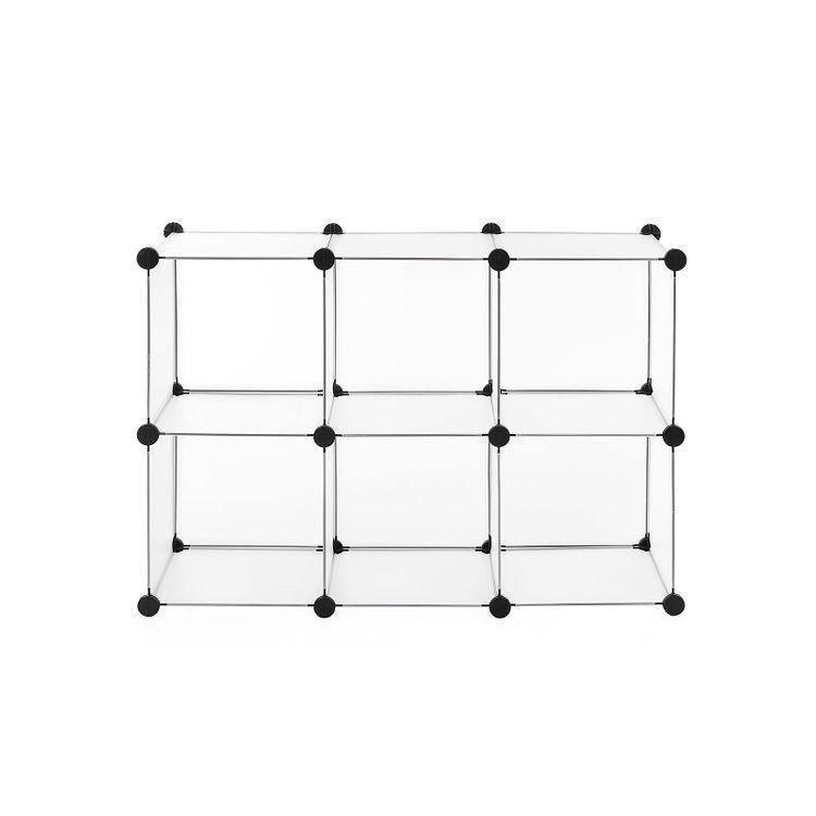 6 Cubes Storage Organizer Clear FredCo