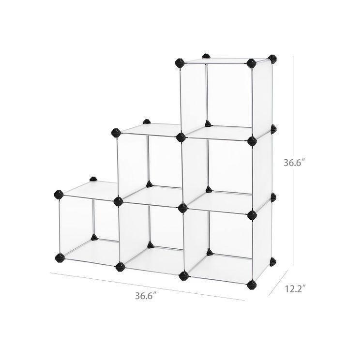 6 Cubes Storage Organizer Clear FredCo