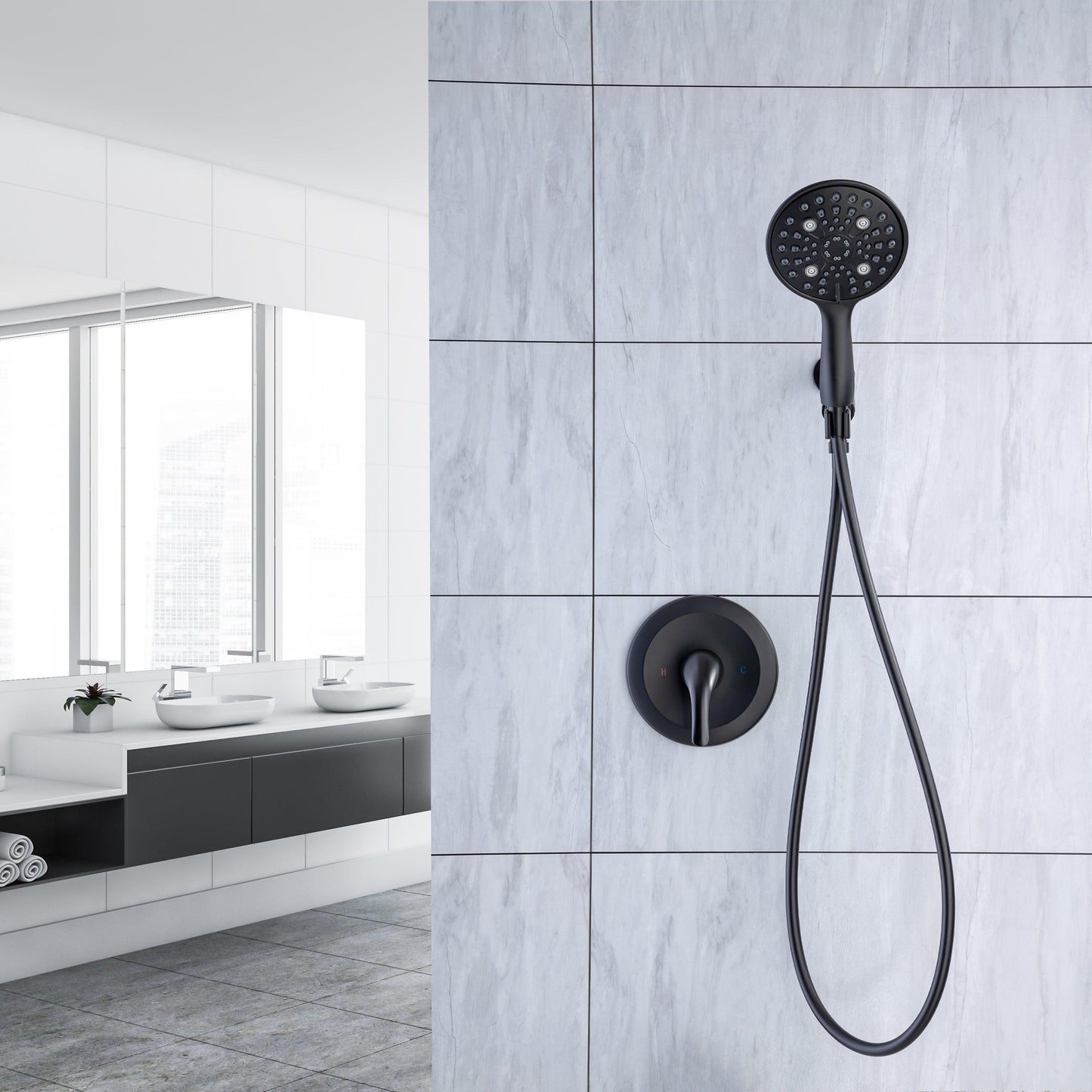 6 In. Detachable Handheld Shower Head Shower Faucet Shower System D92101H-6 FredCo