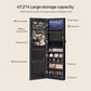 6 LEDs Mirror Jewelry Cabinet with Mirror and Lockable, Black FredCo