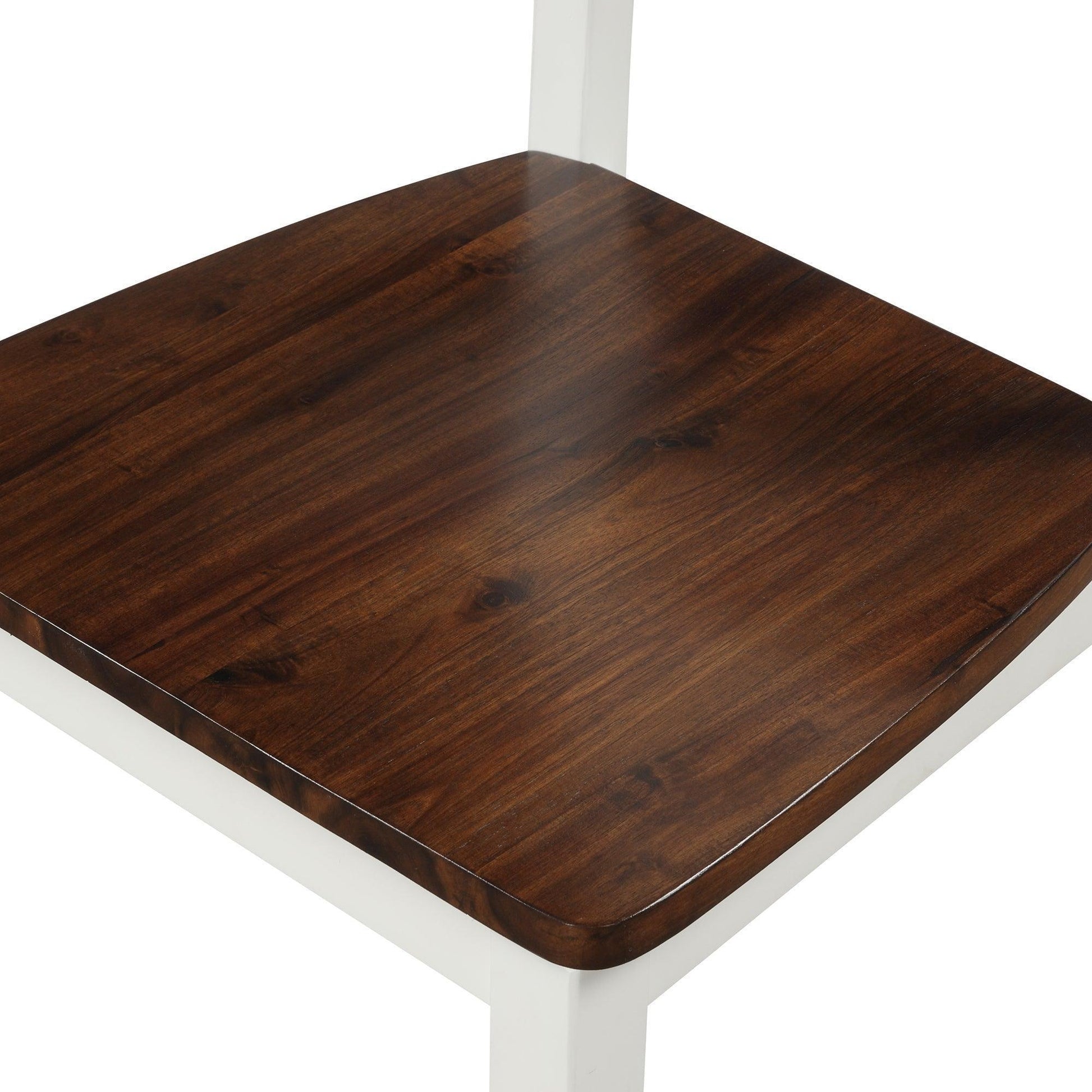 6 Piece Dining Table Set with Bench, Table Set with Waterproof Coat, Ivory and Cherry SH000119AAK FredCo